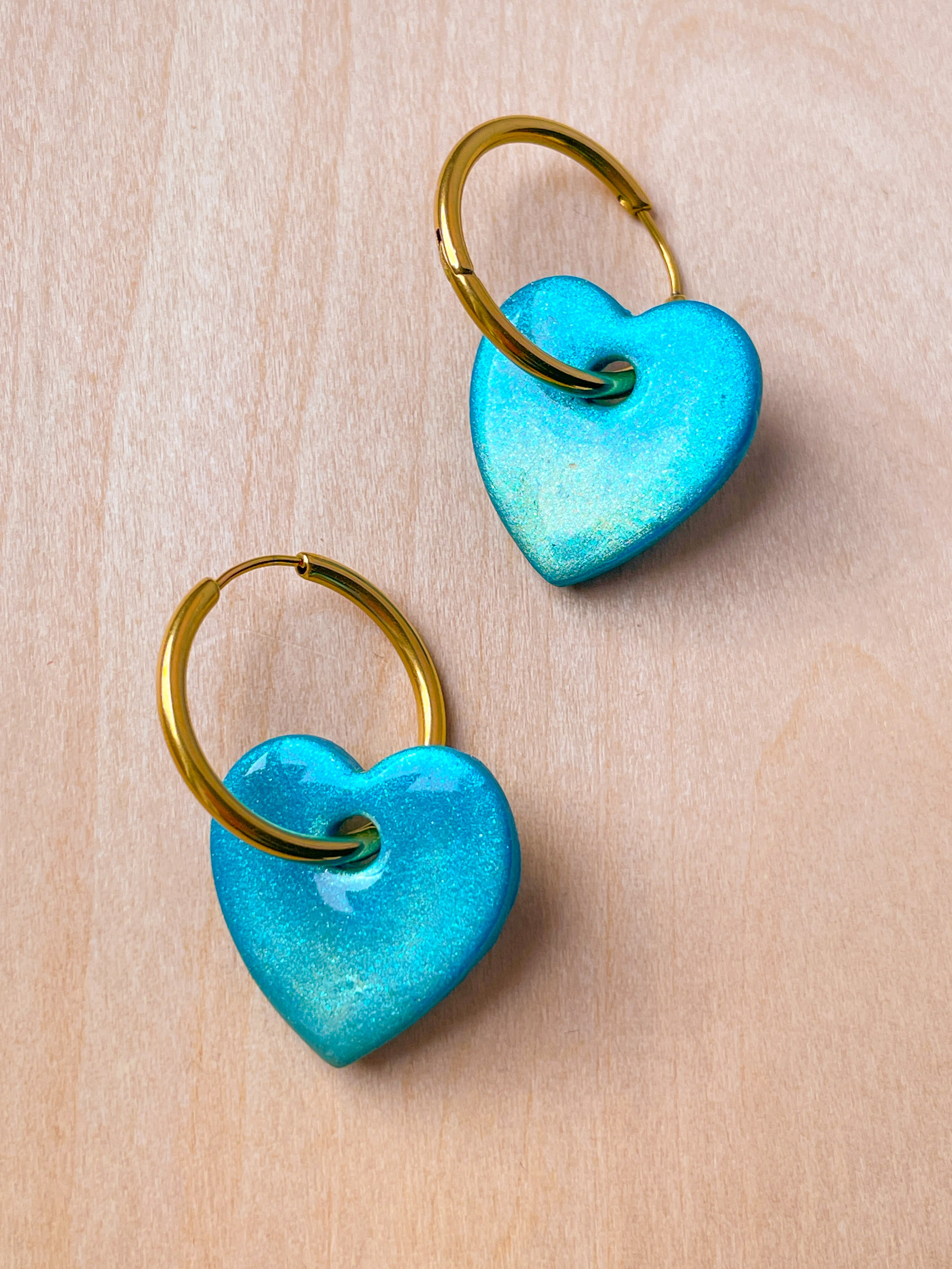 Les p'tits coeurs turquoise